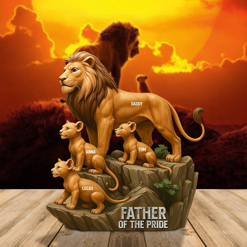 Father Of The Pride Acrylic Plaque Personalized Holiday Gifts For Dad 01Ohtn100425