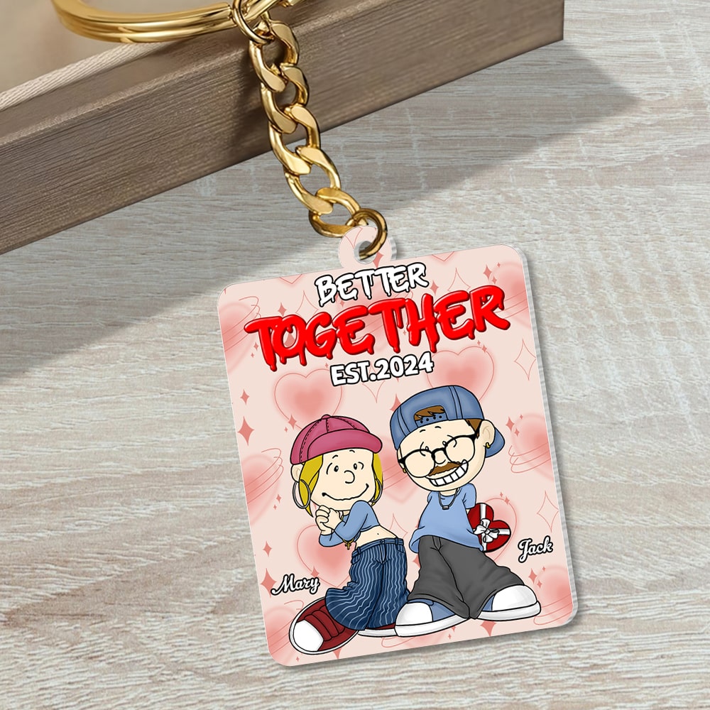 Personalized Gifts For Couple Keychain 02Totn271224Hg Better Together