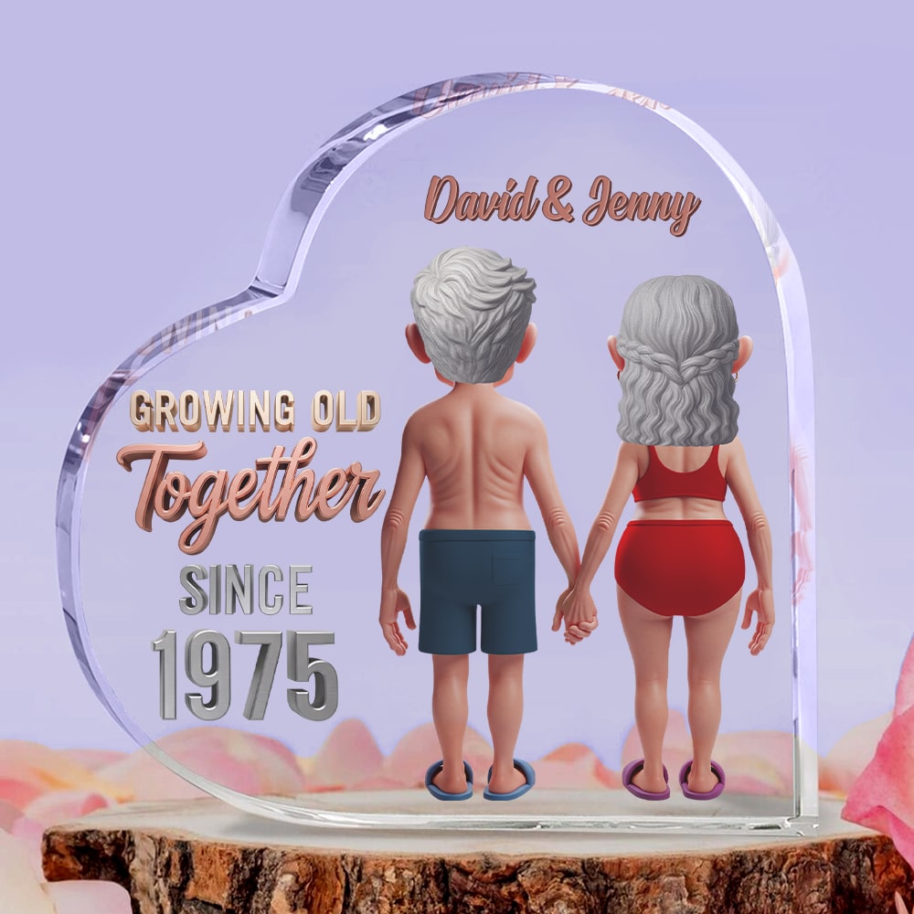 Personalized Funny Gifts For Old Couple Heart Plaque 03Ohtn090725