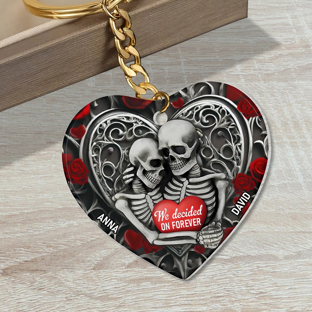 Personalized Gifts For Couple Keychain 02Ohtn251224 We Decided On Forever - Image 2