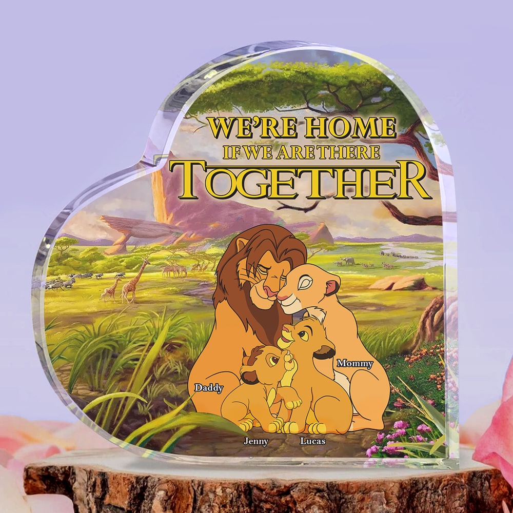 Personalized Gifts For Family Heart Plaque 04Totn261224Hg We'Re Home If We Are There Together - Image 3