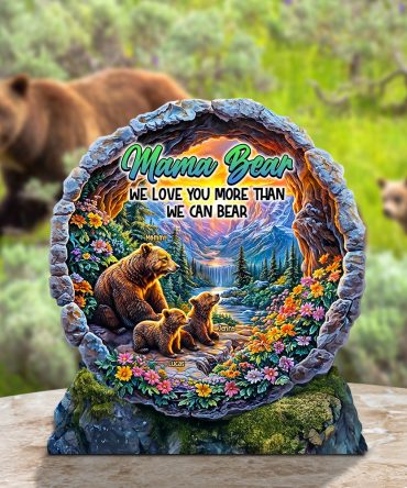 Mama Bear - Mom Plaque - Personalized Gifts For Mother