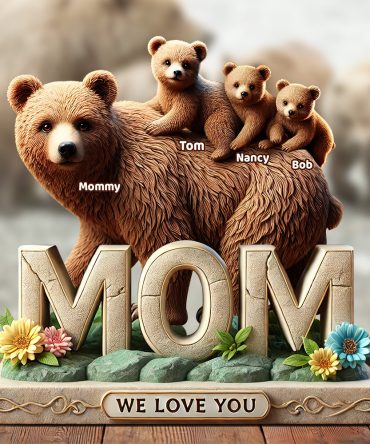 Bear Mom Acrylic Plaque Personalized Gifts For Mom 01Hudt170425