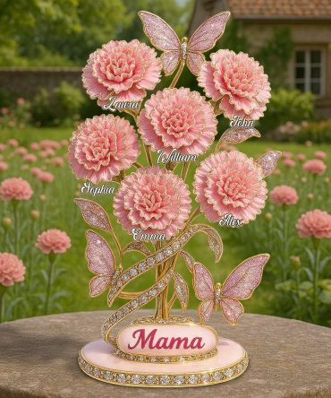 Personalized Gifts For Mom Plaque 01Tgdt150425 Carnation Flower
