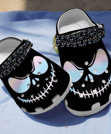 The Nightmare Before Christmas Movies Crocs Glow-In-The-Dark Skull Clogs For Kids & Adults - Comfy, Fun Footwear!