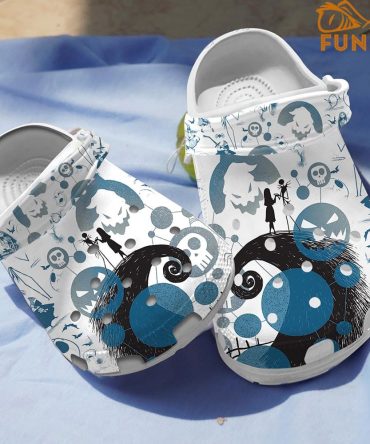 The Nightmare Before Christmas Movies Crocs Spooky Skull Print Clogs -  Theme Comfort Shoes For Adults & Kids