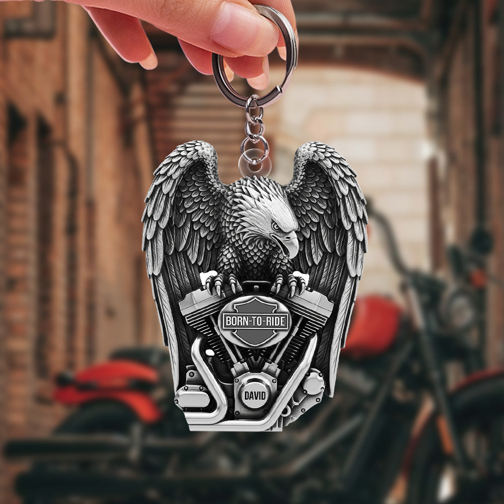 Fierce Motorcycle Engine Keychain - Personalized Gifts For Bikers 04Qhtn120625