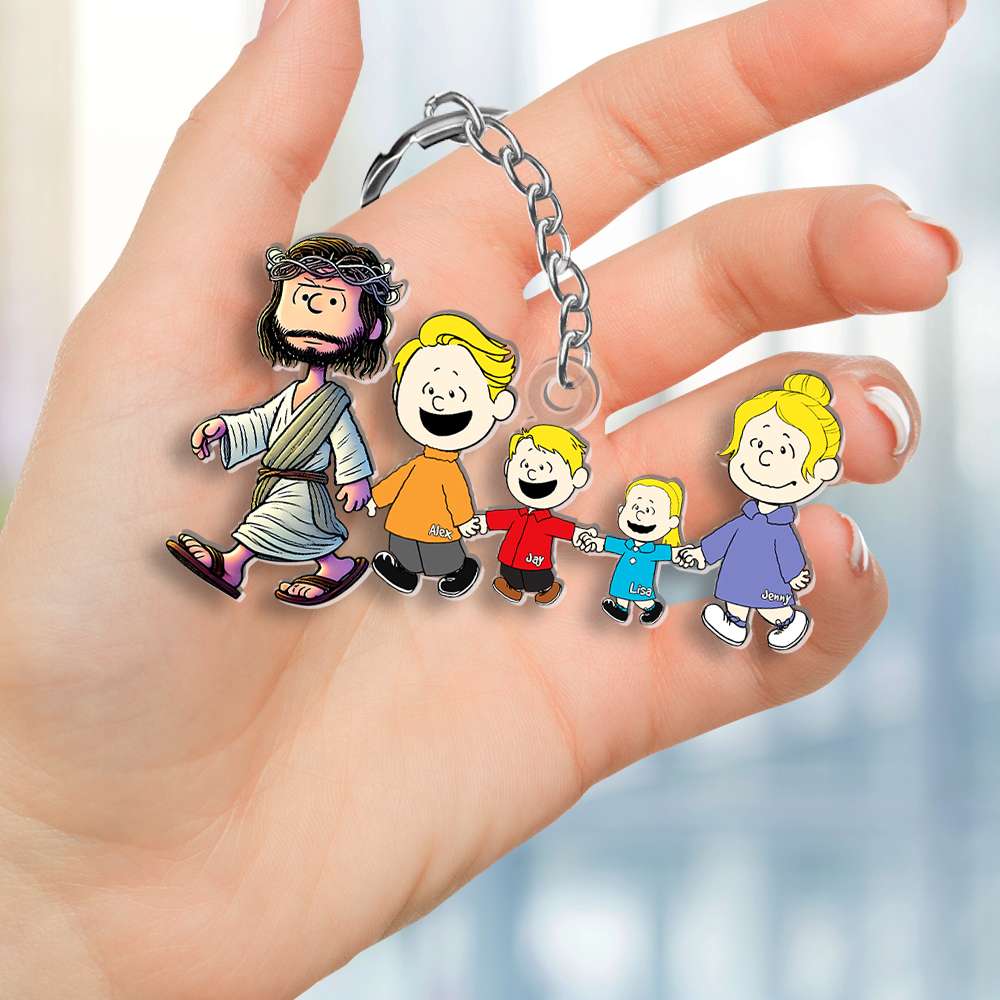 Personalized Gifts For Christian Family Keychain Jesus Family 01Ohmh080125Da