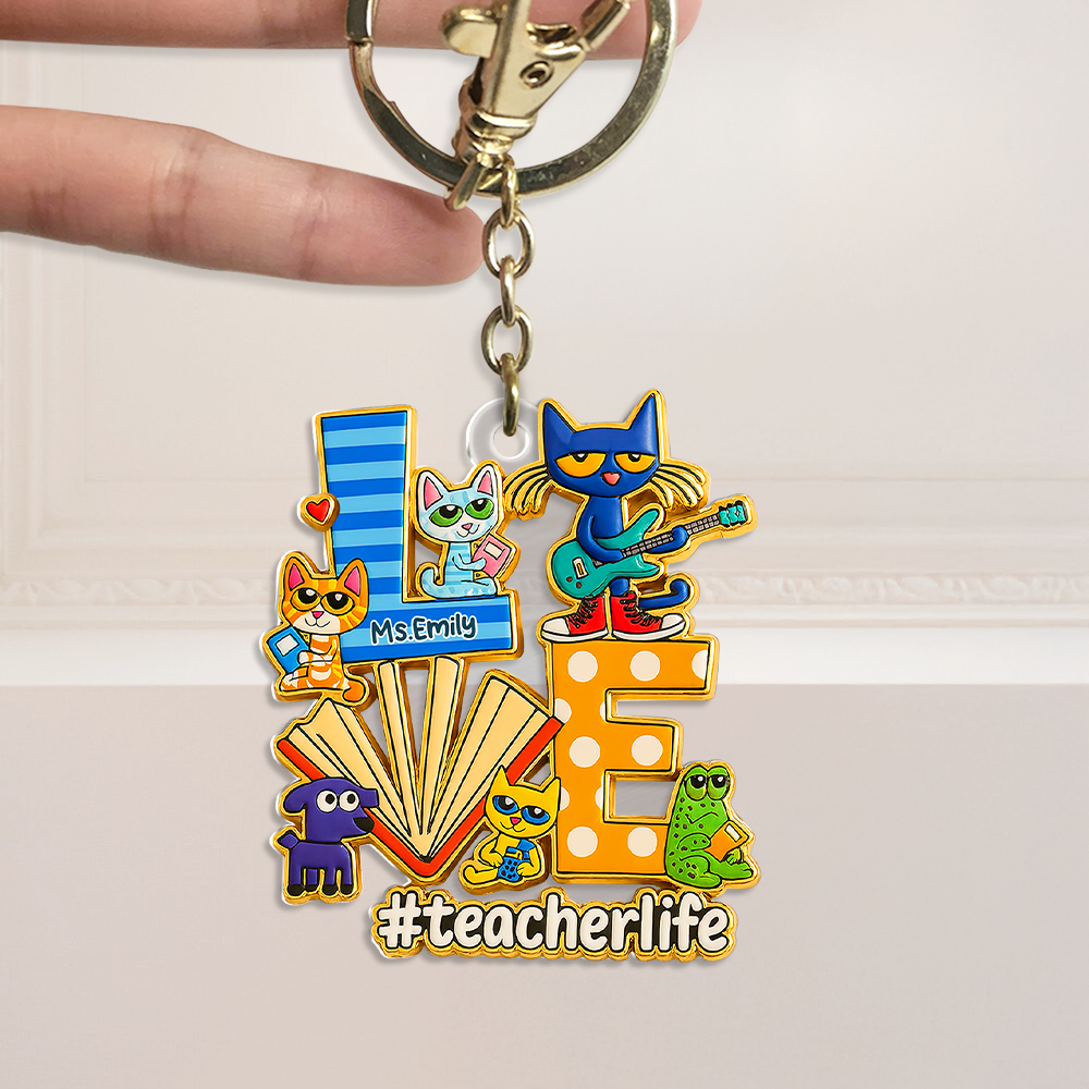 Love Teacher Keychain - Personalized Gifts For Teacher 02Hupu140725
