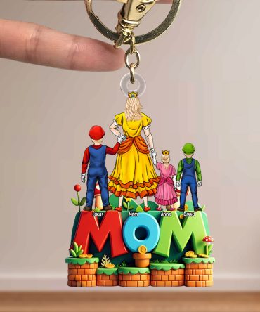 Mushroom Mom Keychain Personalized Gifts For Mom 03Totn240425Pa