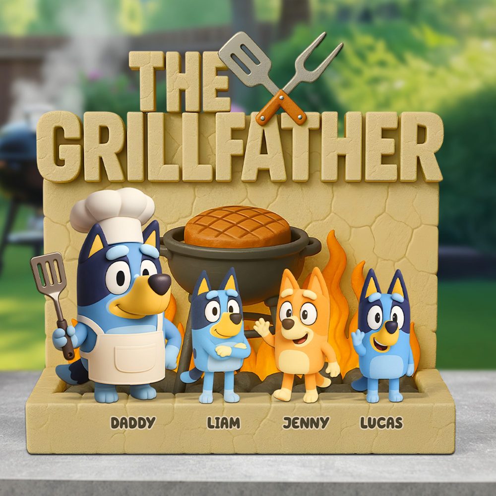 Grillfather Plaque - Personalized Gifts For Dad 01Ohpu100525