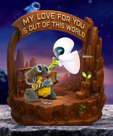 Robot Couple Plaque - Personalized Gifts For Couple 03Kapu080525