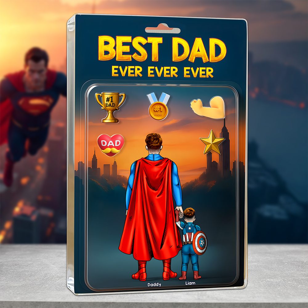 Super Dad Plaque - Personalized Gifts For Dad 01Hupu300425Pa - Image 2