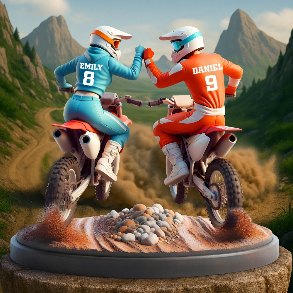 Dirt Bike Couple Acrylic Plaque - Personalized Gifts For Couple 01Ohlu120625 - Image 2