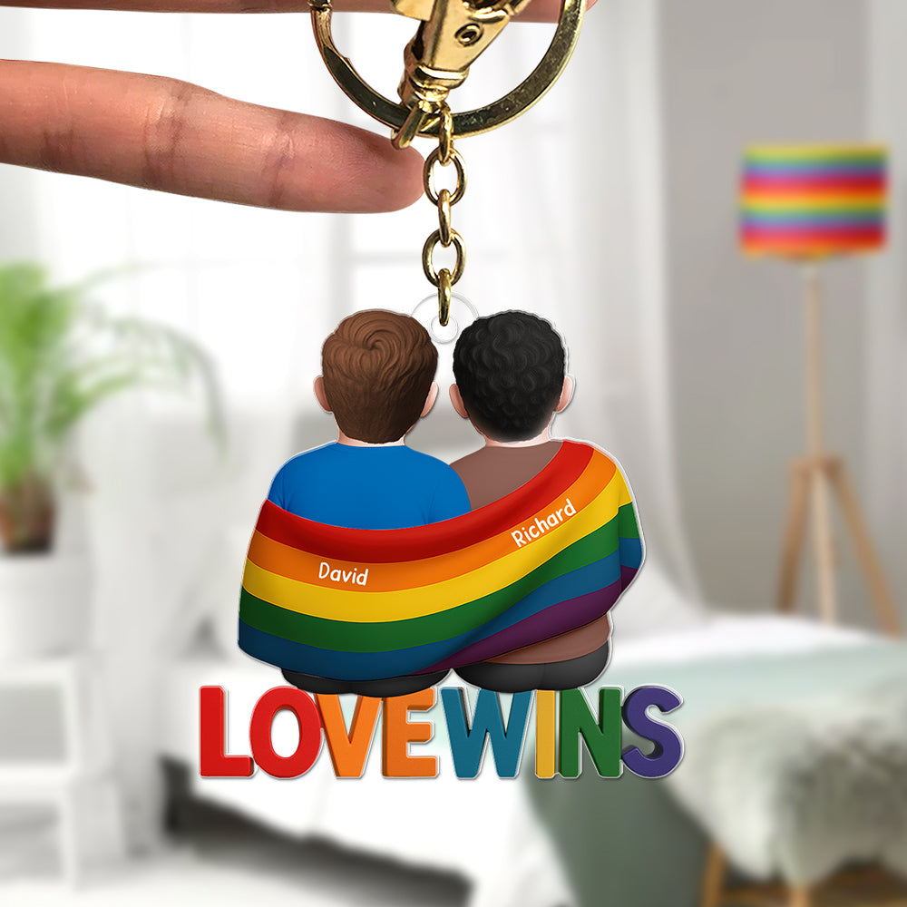 Lgbt Keychain - Personalized Gifts For Couple 04Toqn220525