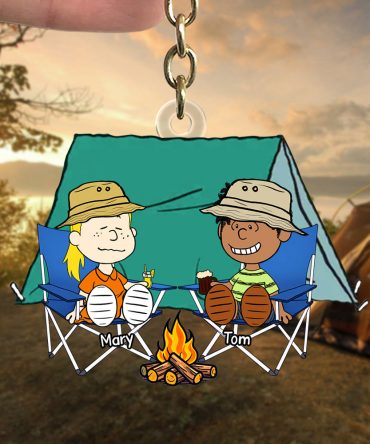 Personalized Gifts For Camping Couple Keychain, Keys To Happy Camper 03Qhtn110125Pa