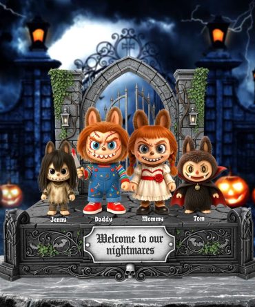 Creepy Family Halloween Acrylic Plaque Personalized Gifts For Fans 02Natn050825