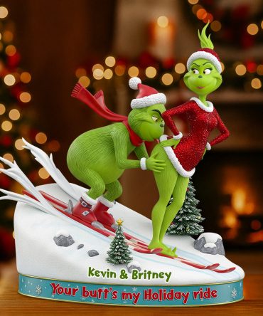 Skiing Couple Christmas Acrylic Plaque Personalized Gifts For Couple 01Ohdt180925