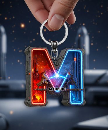 Galaxy Alphabet Keychain Personalized Gifts For Fans 01Hydt050925