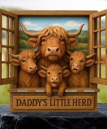 Daddy'S Little Herd Acrylic Plaque Gifts For Dad 03Nadt150525