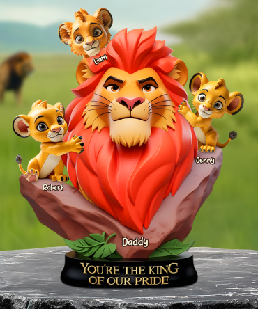 Lion Dad Plaque - Personalized Gifts For Dad 02Napu130525