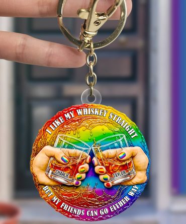 Whiskey Friend Support Keychain Personalized Gifts For Lgbt Friends 01Qhdt280525