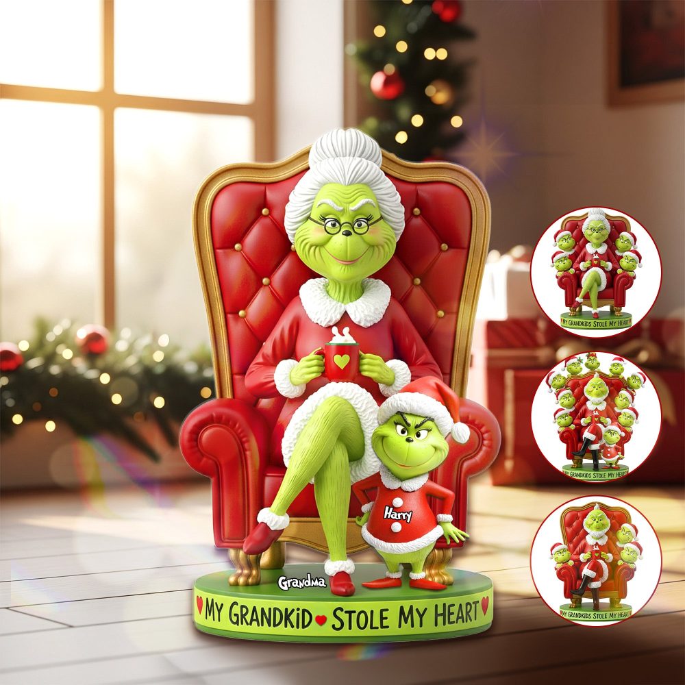 Grandkids Acrylic Plaque - Personalized Gifts For Grandparent Christmas Plaque 03Humg170925