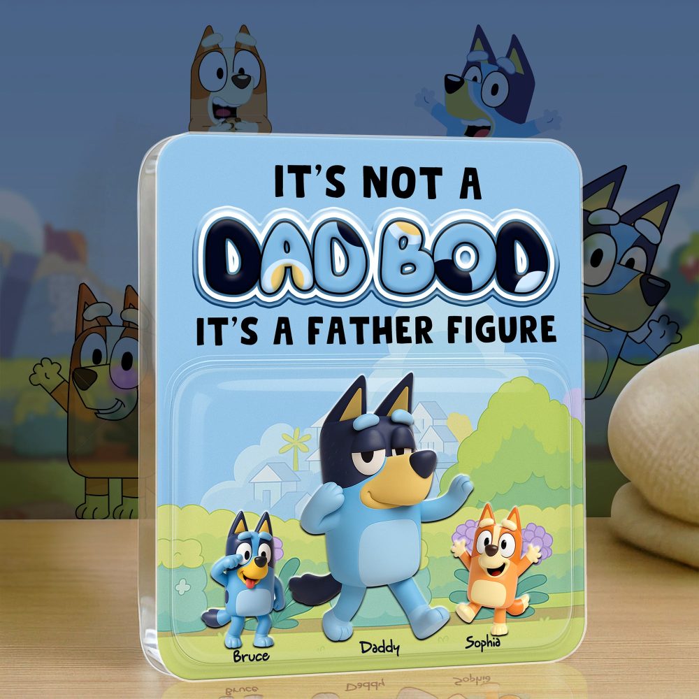 Figure Dog Dad Acrylic Plaque - Personalized Gifts For Father 03Nalu250425