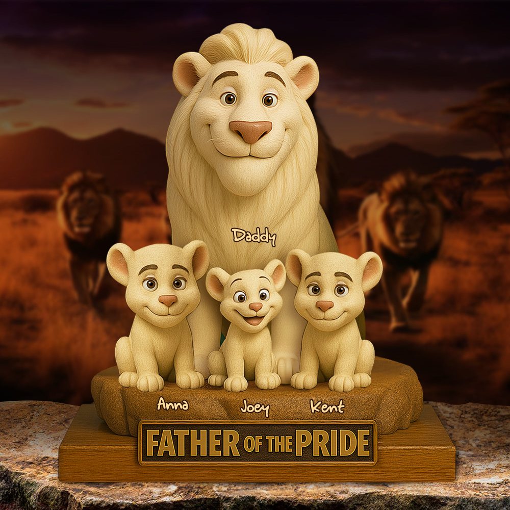 Lion Dad Of The Pride Acrylic Plaque - Personalized Gift For Father 04Xqlu150425 - Image 2