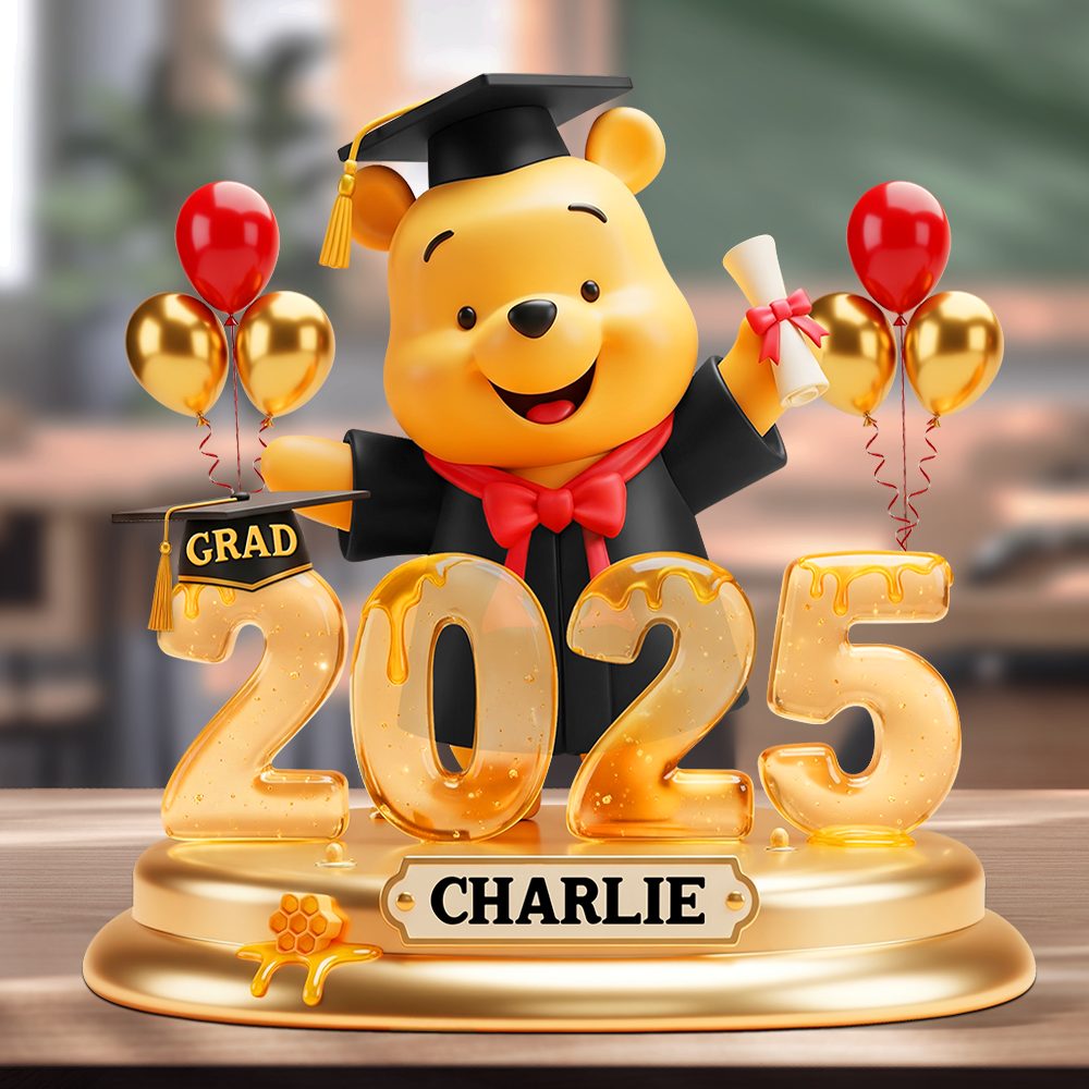 Bear Graduation Plaque - Personalized Gifts For Graduates 04Napu220525 - Image 2