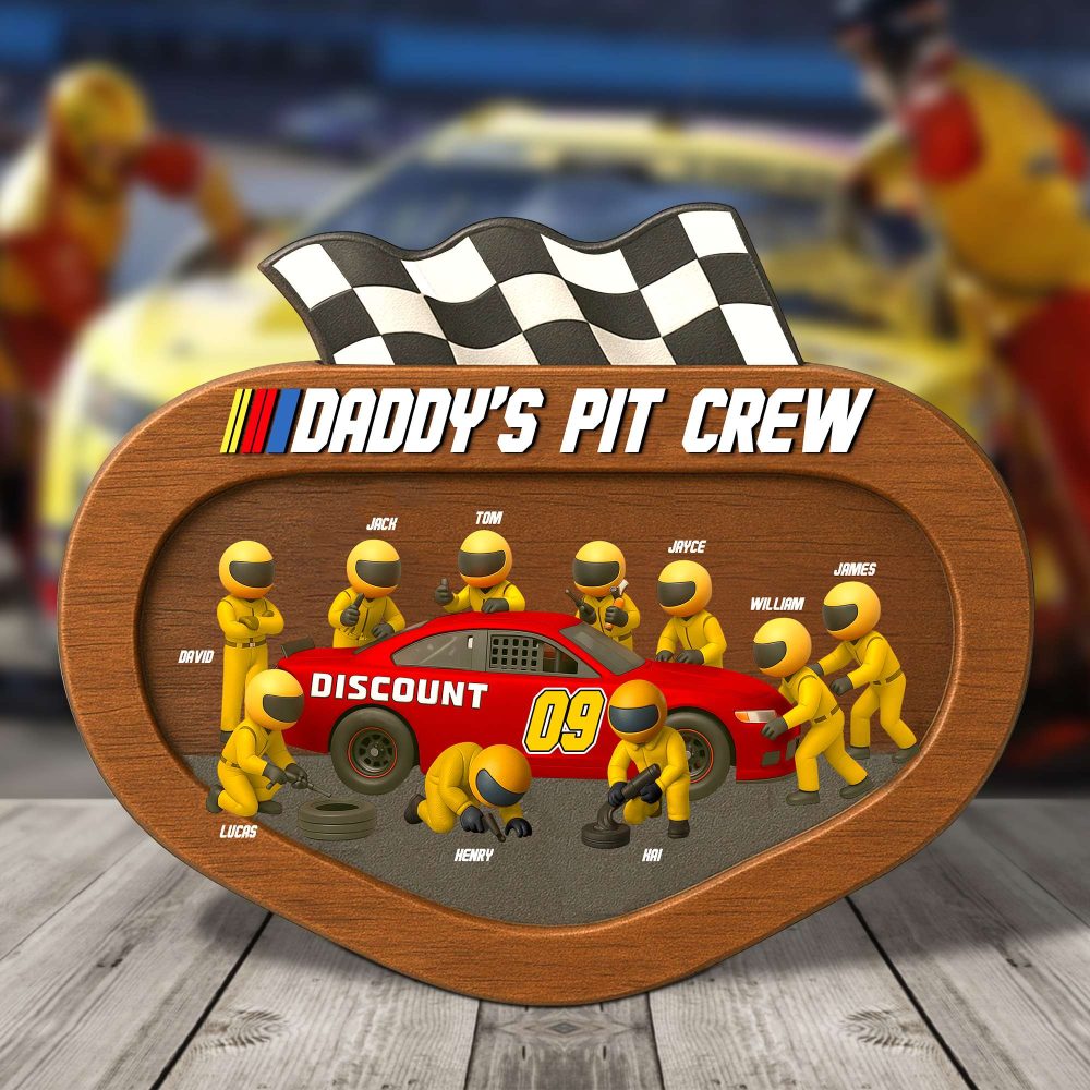 Dad’S Racing Pit Team Acrylic Plaque - Personalized Gifts For Father 03Ohtn060525 - Image 3