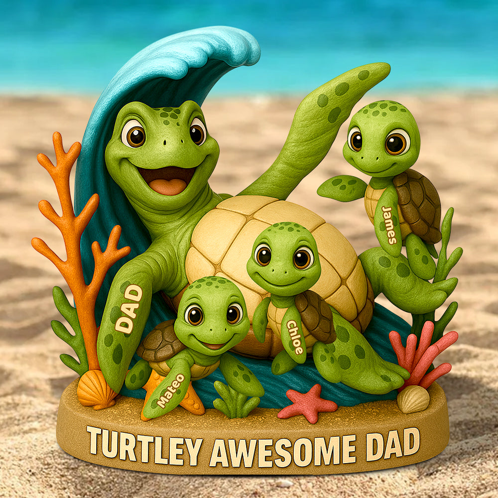 Turtle Awesome Dad Acrylic Plaque Gifts For Dad 01Nadt120525