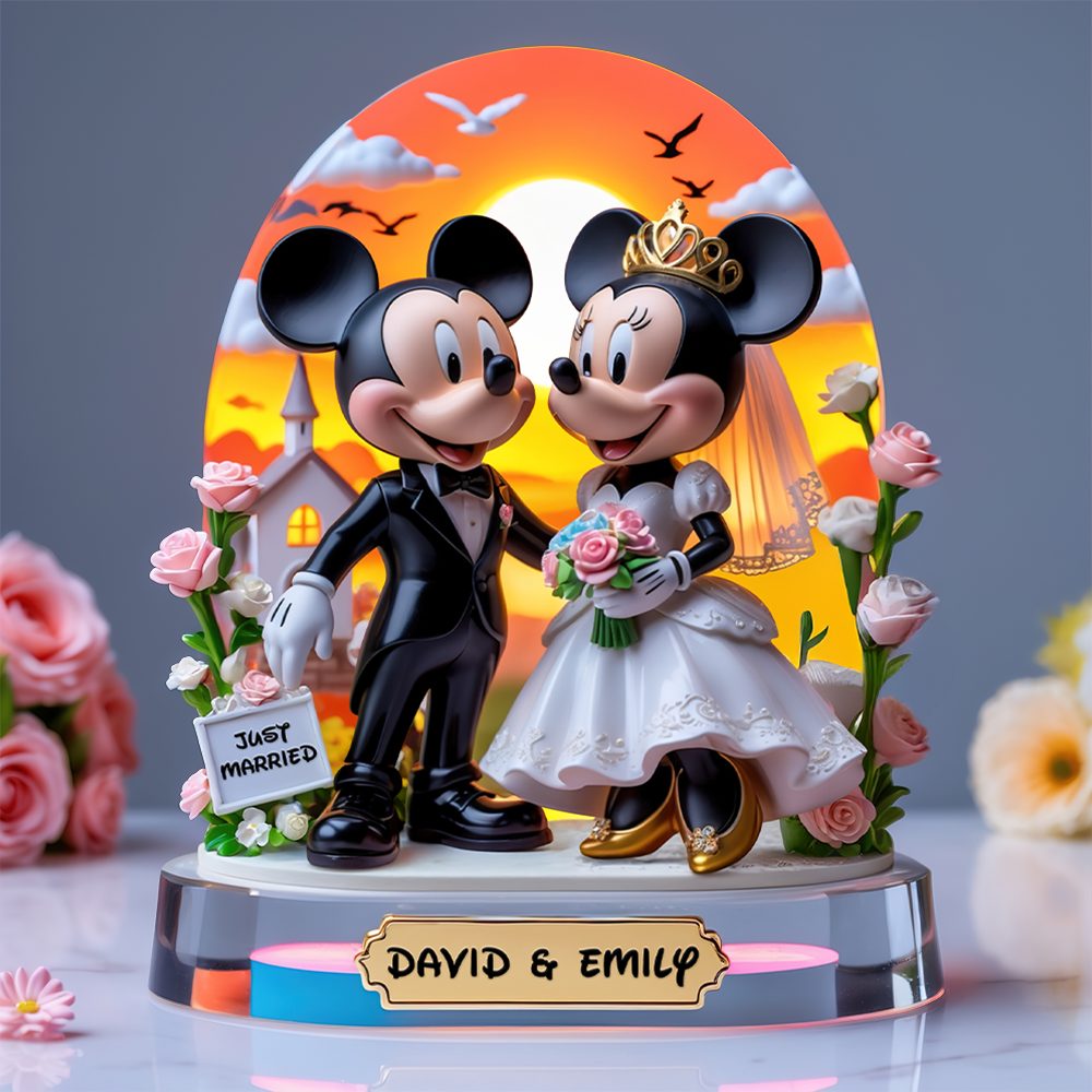 Just Married Couple Acrylic Plaque - Personalized Gifts For Couple 03Topu060625 - Image 2