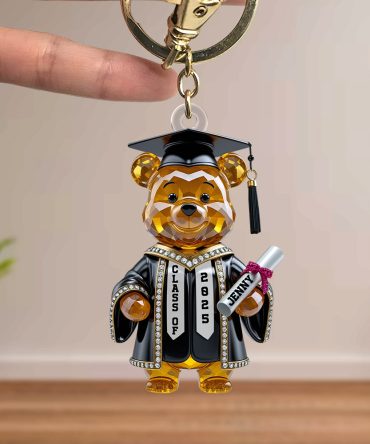 Bear Acrylic Keychain Personalized Gifts For Graduate Student 01Natn230425