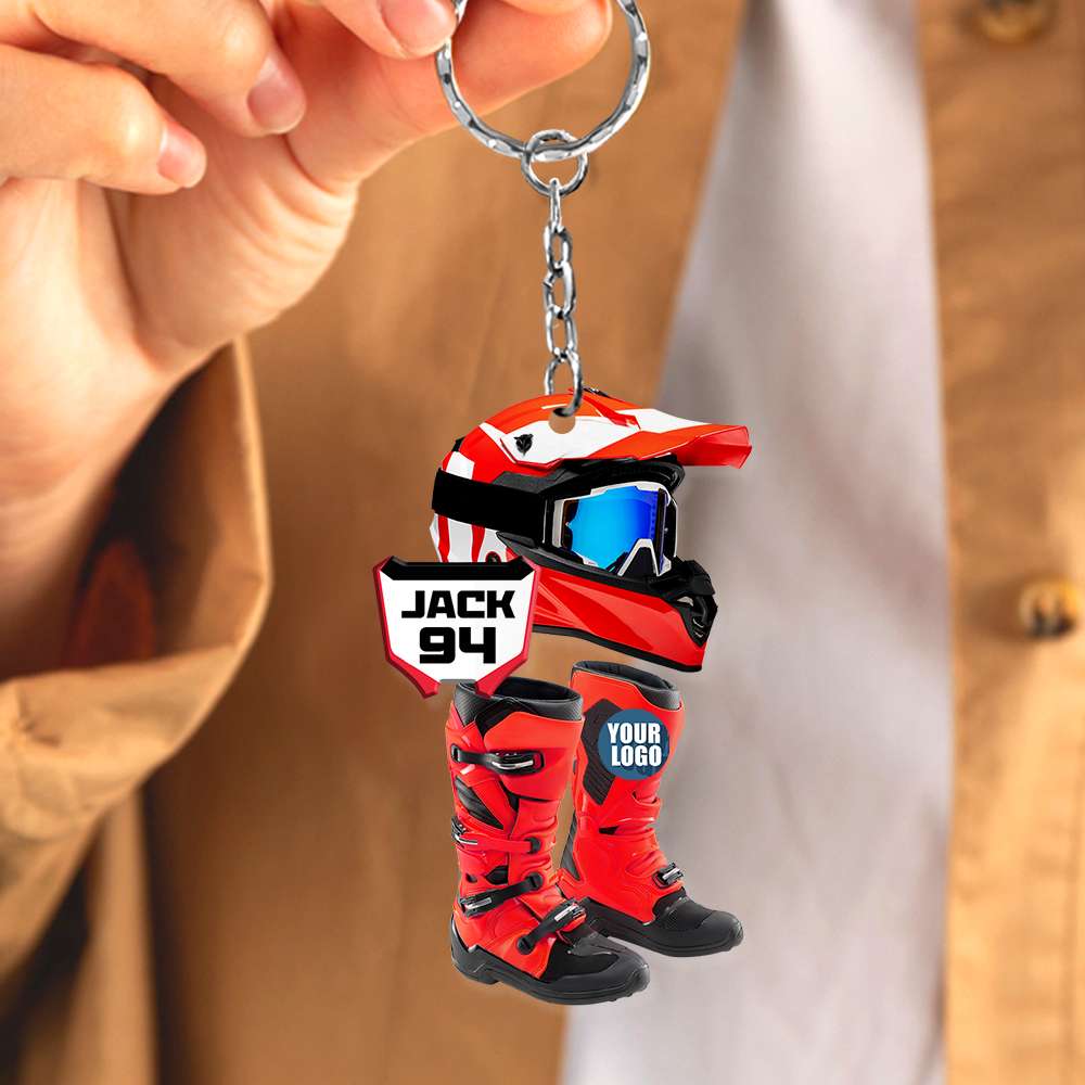 Personalized Gifts For Motocross Lovers Keychain 03Hudt231224