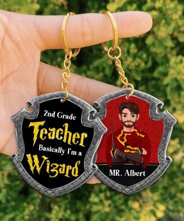Personalized Gifts For Teacher Keychain Wizard Teacher 01Hudt180125Pa