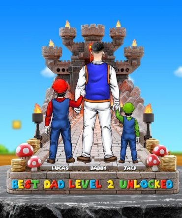 Dad Level Unlocked Acrylic Plaque Personalized Gifts For Dad 02Tgtn160525Pa