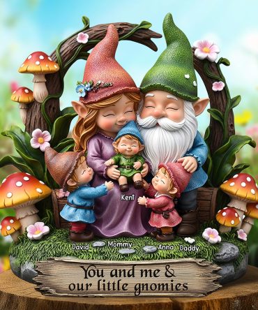 Happy Gnome Family Personalized Acrylic Plaque Gifts For Family 02Qhqn240525