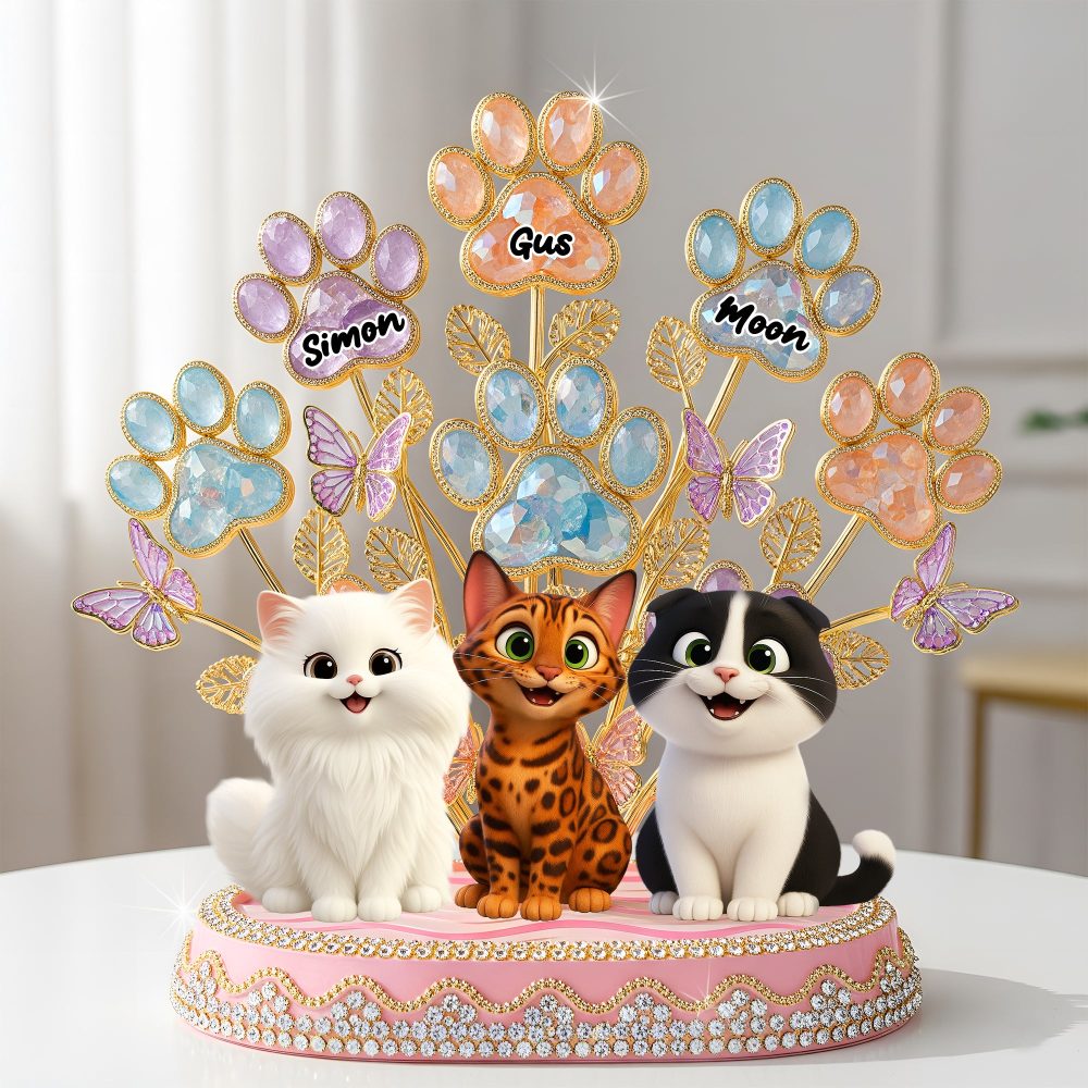 Cute Paw Tree Acrylic Plaque - Personalized Gifts For Dog & Cat Lovers 02Qhlu280625 - Image 2