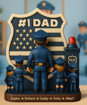 Police Dad Plaque - Personalized Christmas Gifts For Dad 03Toqn060525