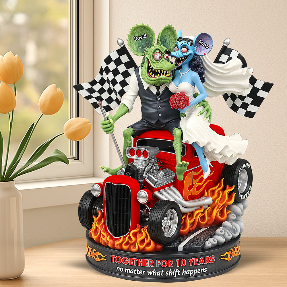 Anniversary On Hot Car Plaque - Personalized Gifts For Couple 05Qhqn280625 - Image 2