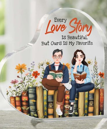 Personalized Gifts For Couple Heart Shaped Acrylic Plaque, Love Story Is Beautiful But Ours Is My Favorite 05Tgmh051224Pa