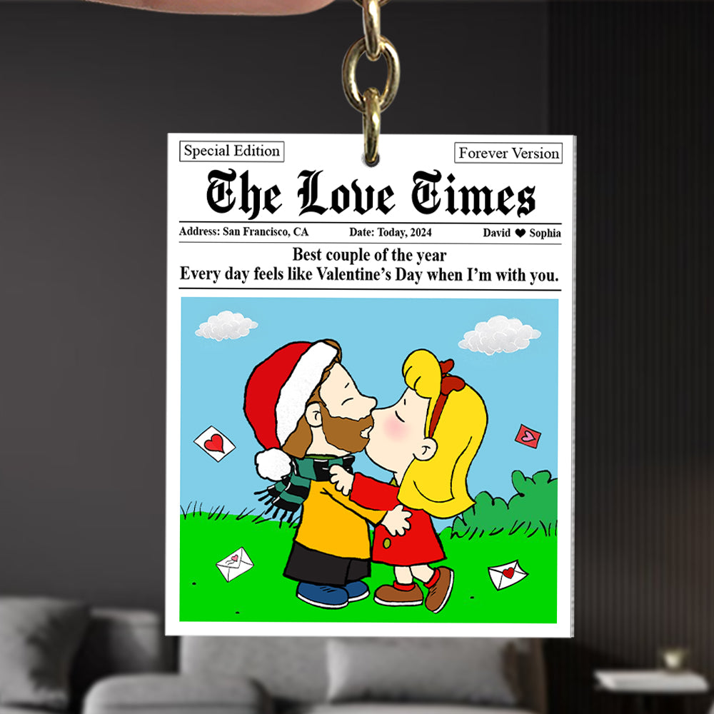 Personalized Gifts For Couple Keychain The Love Times 03Katn271124Hg - Image 2