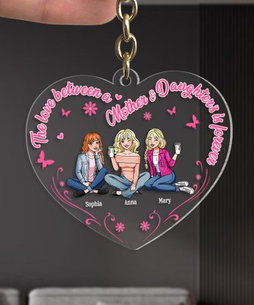Personalized Gifts For Mom Keychain 04Totn040225Hh The Love Between A Mom And Daughter'S Is Forever