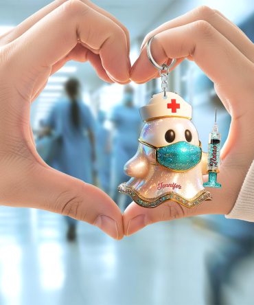 Nurse Ghost Keychain - Personalized Gifts For Nurse 03Tgqn180825