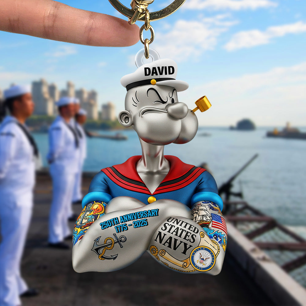 Anniversary Keychain - Personalized Gifts For Veteran 022Natn040725 Am - Image 4