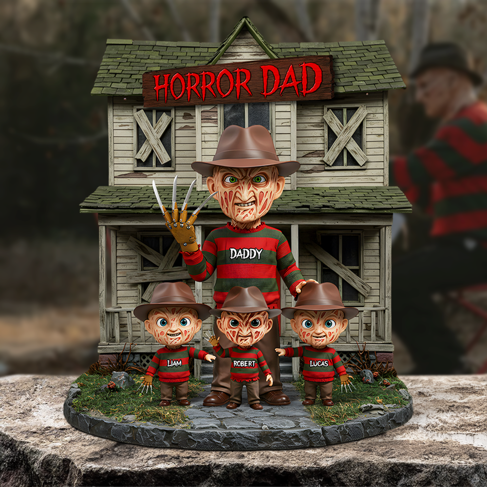 Horror Dad Plaque - Personalized Gifts For Dad 02Qhpu050525