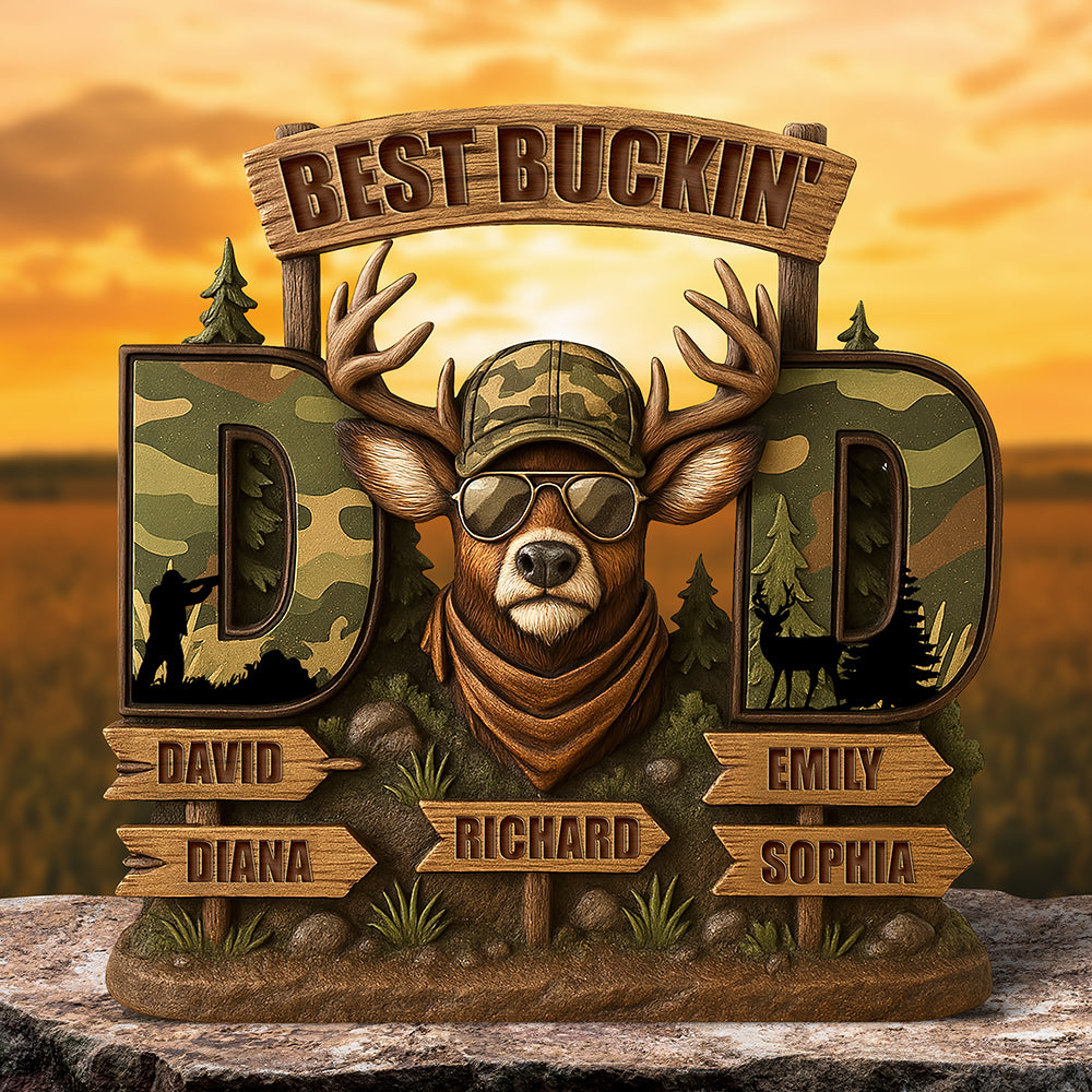 Deer Dad Acrylic Plaque - Personalized Gifts For Dad 01Xqqn300425