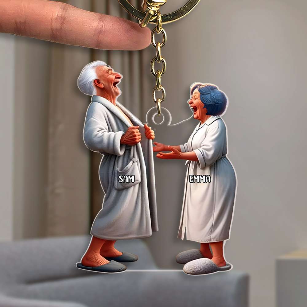Personalized Gifts For Couple Keychain Funny Old Couple 02Qhmh071224
