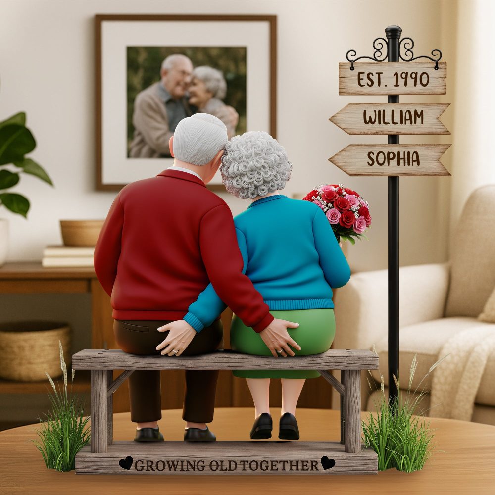 Funny Old Couple Acrylic Plaque - Personalized Gifts For Couple 01Ohlu310525 - Image 2